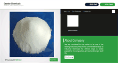Desktop Screenshot of destinychemicals.com