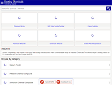 Tablet Screenshot of destinychemicals.com